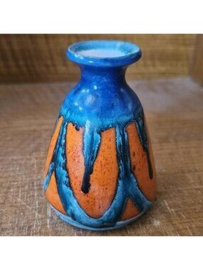 De Simone Italy Signed Drip Glaze Bud Vase